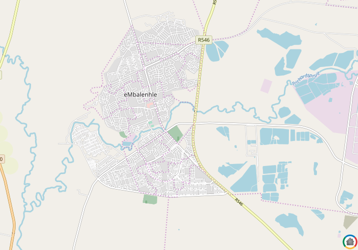 Map location of Embalenhle